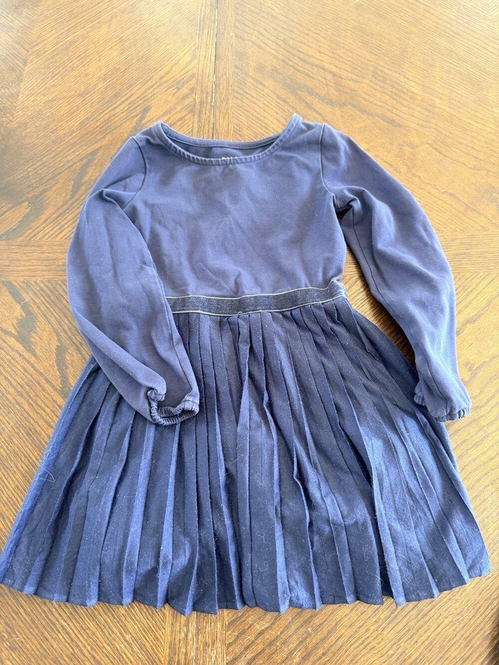 Girls Polo Ralph Lauren Blue Shirt Dress Size 4T Pleated